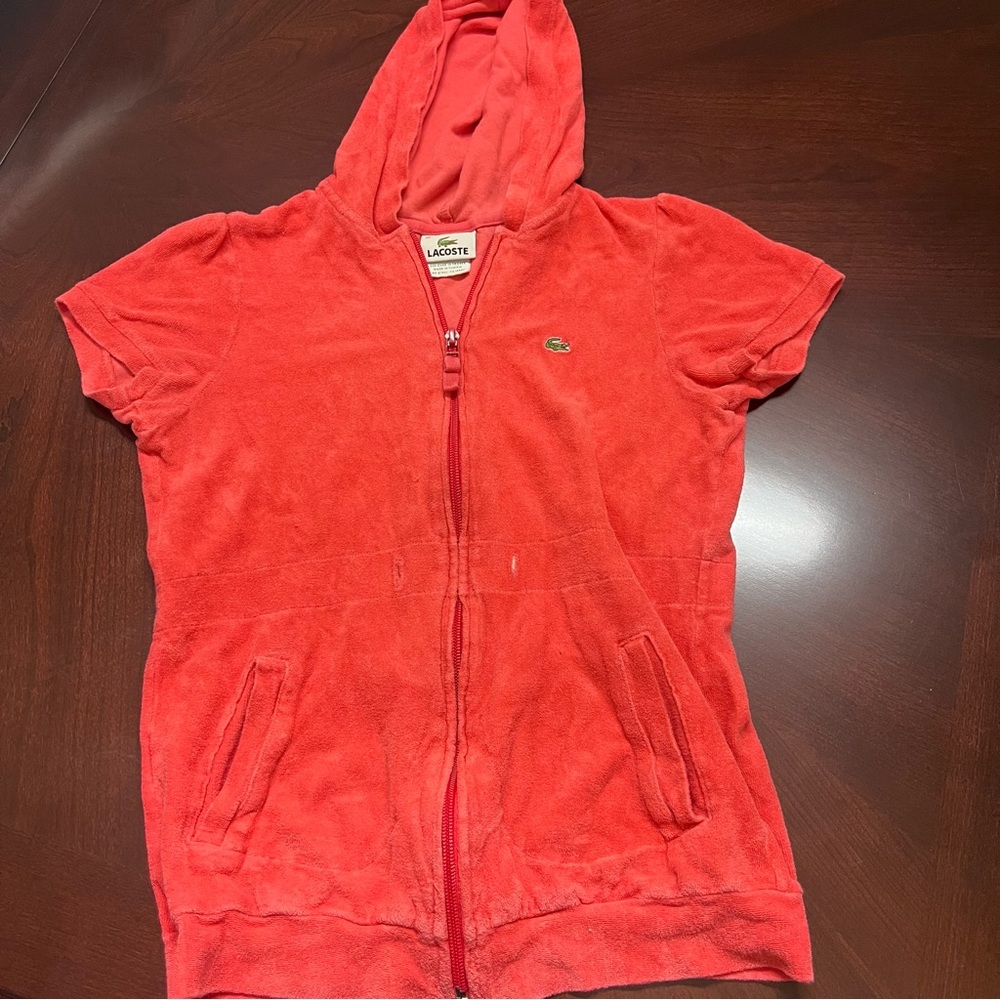 Lacoste Coral Zip-Up Hoodie